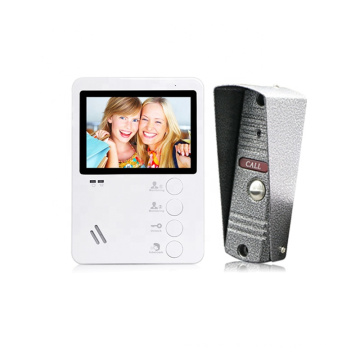 Bcom Factory Promotion White Plastic Color 4.3 Inch Screen Video Intercom System For Villa building